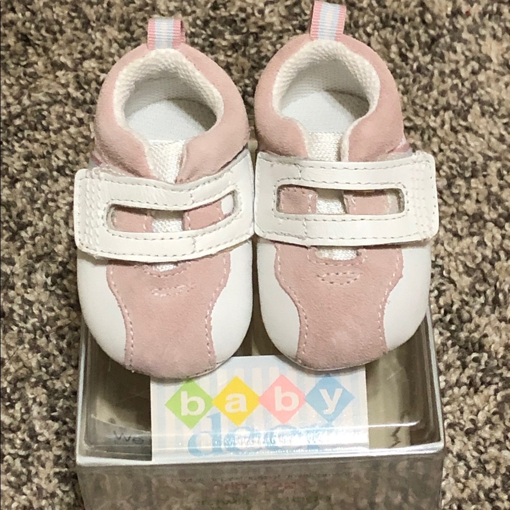 Baby Deer Infant Leather Tennis Shoe Sz 0